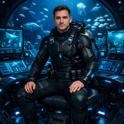 Морской биолог в глубоководном батискафе — AI промт для GPT Image 1.5