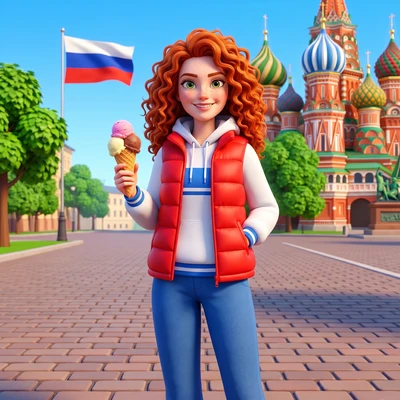 Мульт-герой: Путешествие по России — AI промт для Nano Banana Pro