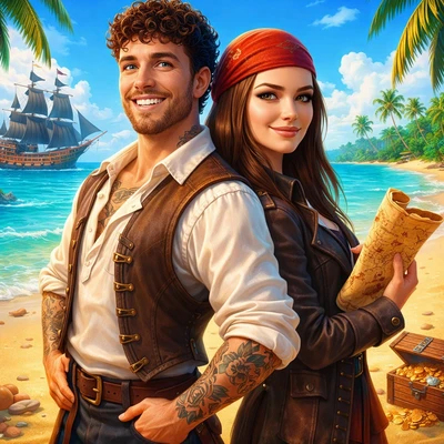 Мультфильм: Пиратские приключения — AI промт для GPT Image 1.5