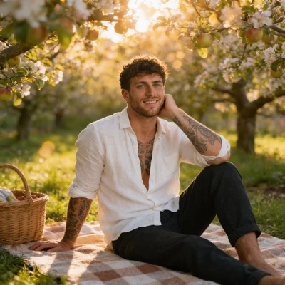 На майские: Пикник в цветущем саду — AI промт для Seedream 4.5