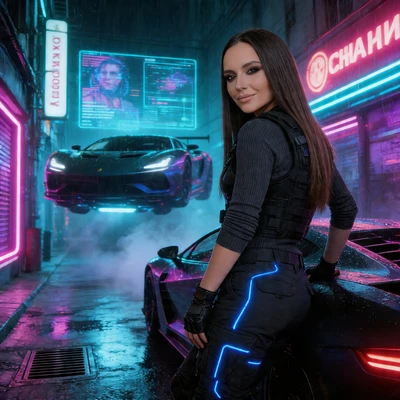 Наемница Ночного Города — AI промт для Seedream 4.5