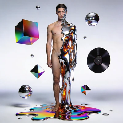 Обложка альбома «Жидкий Металл» — AI промт для Seedream 4.5