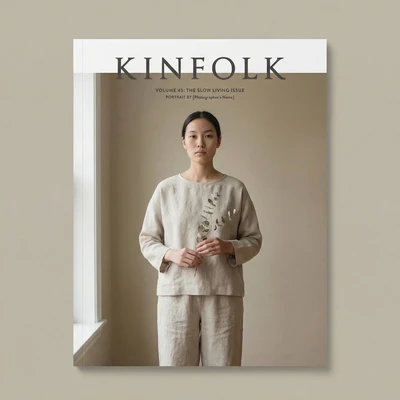 Обложка инди-журнала в стиле Kinfolk — AI промт для Nano Banana Pro