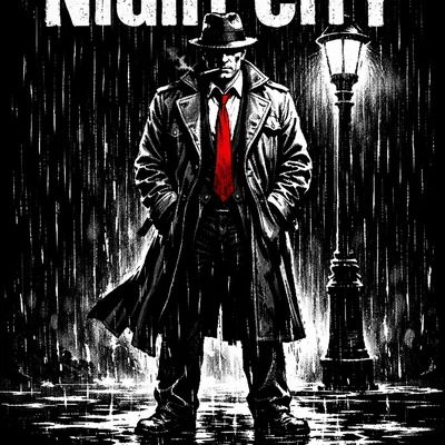 Обложка комикса: Нуарный детектив — AI промт для GPT Image 1.5