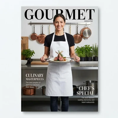 Обложка кулинарного журнала — AI промт для Nano Banana Pro