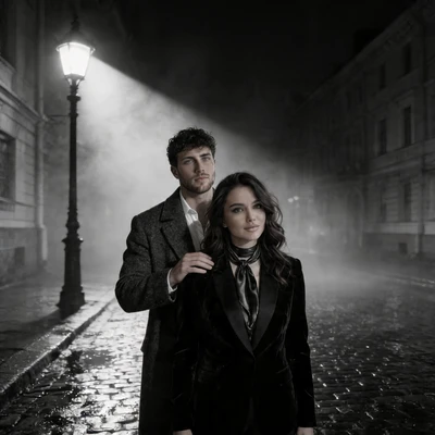 Обложка нуарного романа: Тени Любви — AI промт для Seedream 4.5