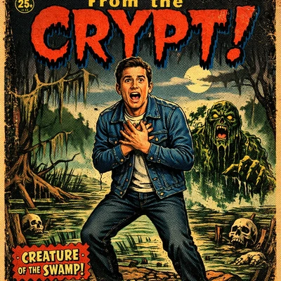 Обложка ретро-комикса ужасов — AI промт для GPT Image 1.5