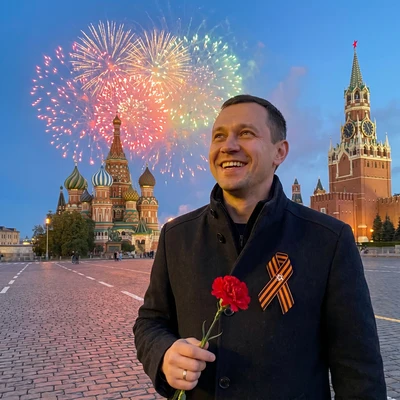 Память Победы: Вечер у Кремля — AI промт для Nano Banana Pro