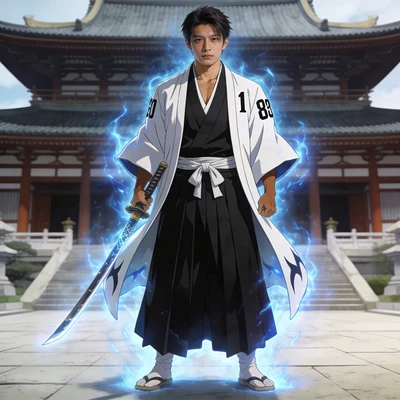 Персонаж аниме «Блич»: Капитан — AI промт для Seedream 4.5