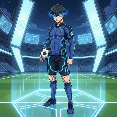 Персонаж аниме «Blue Lock» — AI промт для Nano Banana Pro