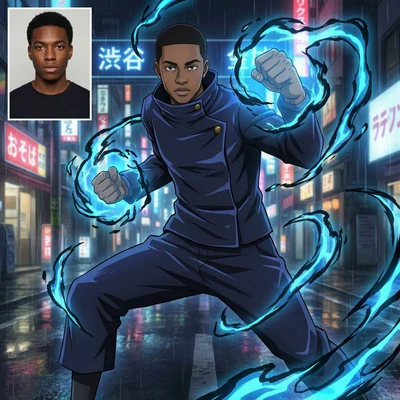 Персонаж аниме «Магическая битва» — AI промт для Nano Banana Pro