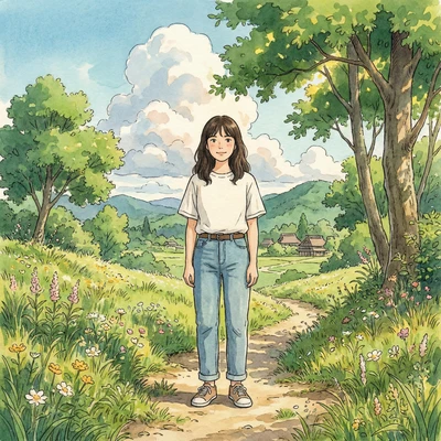 Персонаж аниме Studio Ghibli — AI промт для Nano Banana Pro