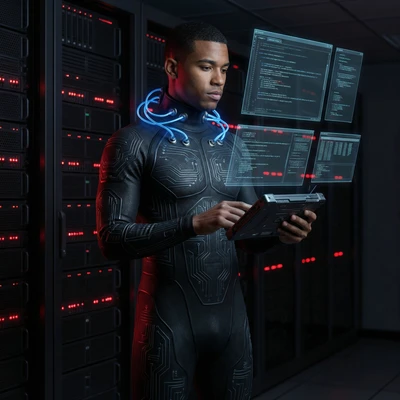 Персонаж Cyberpunk 2077: Netrunner — AI промт для Nano Banana Pro