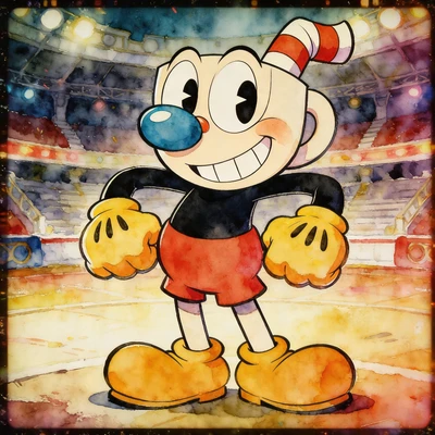 Персонаж игры «Cuphead» — AI промт для Seedream 4.5