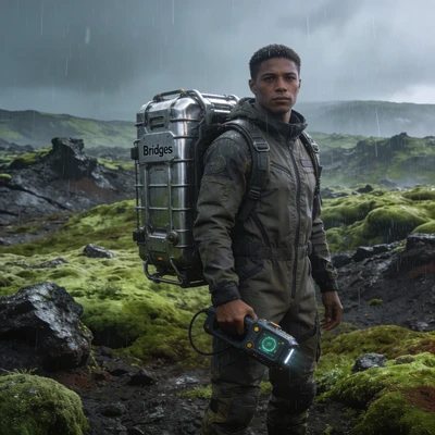 Персонаж игры Death Stranding — AI промт для Seedream 4.5