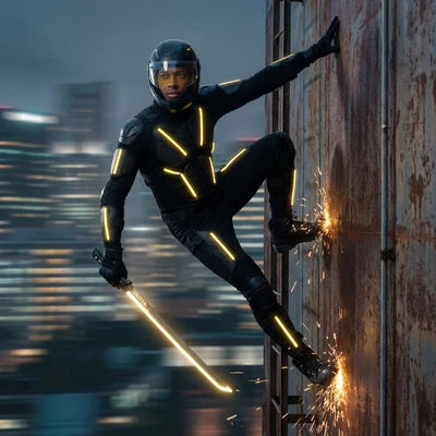 Персонаж игры «Ghostrunner» — AI промт для Nano Banana Pro