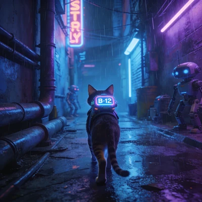 Персонаж игры «Stray» (Кот) — AI промт для Seedream 4.5