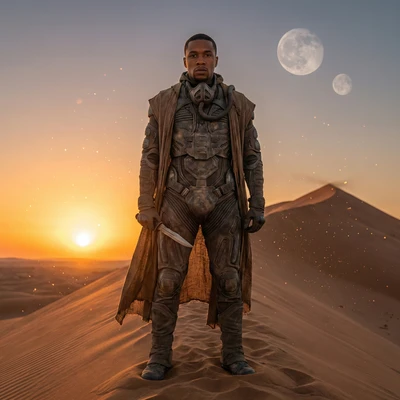 Персонаж из фильма «Дюна» — AI промт для Nano Banana Pro