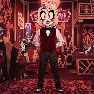 Персонаж из мультфильма «Отель Хазбин» — AI промт для Nano Banana Pro