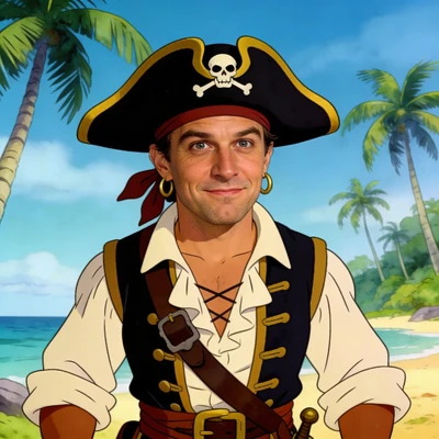Персонаж мультфильма «Остров Сокровищ» (1988) — AI промт для Seedream 4.5