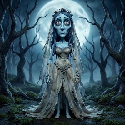 Персонаж мультфильма «Труп невесты» — AI промт для Nano Banana Pro