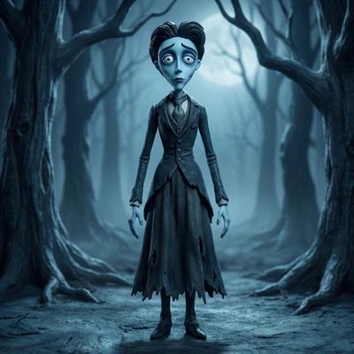 Персонаж мультфильма «Труп невесты» — AI промт для Nano Banana Pro