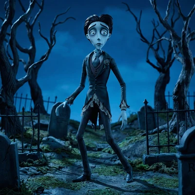 Персонаж мультфильма «Труп невесты» — AI промт для Nano Banana Pro