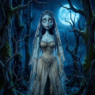 Персонаж мультфильма «Труп невесты» — AI промт для Nano Banana Pro