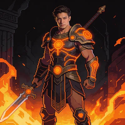 Персонаж RPG в стиле Hades — AI промт для Seedream 4.5