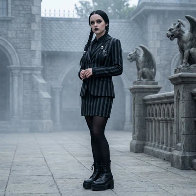 Персонаж сериала «Уэнсдэй» — AI промт для Nano Banana Pro