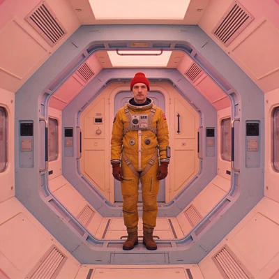 Персонаж сериала в стиле 'Уэс Андерсон: Космос' — AI промт для Seedream 4.5