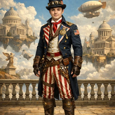 Персонаж в стиле игры «Bioshock Infinite» — AI промт для GPT Image 1.5