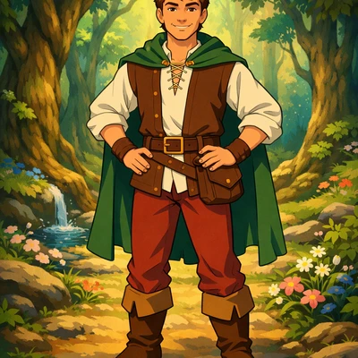 Персонаж в стиле классической 2D анимации Disney — AI промт для GPT Image 1.5