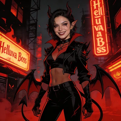 Персонаж в стиле мультфильма Адский Босс — AI промт для Seedream 4.5