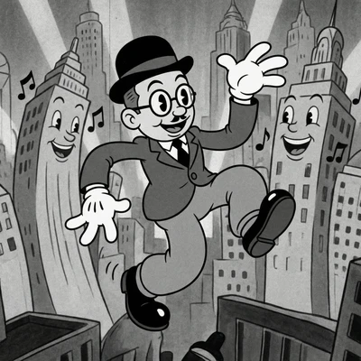 Персонаж в стиле мультфильмов Max Fleischer — AI промт для Nano Banana Pro