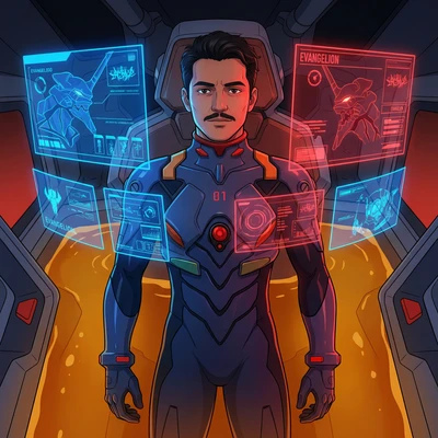 Пилот меха-робота Evangelion — AI промт для Nano Banana Pro