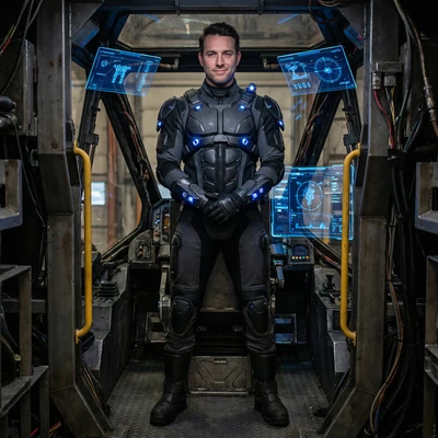 Пилот меха-робота — AI промт для Nano Banana Pro