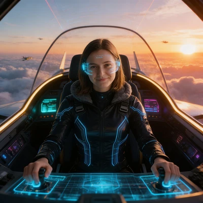 Пилот небесного дрифтера — AI промт для Seedream 4.5