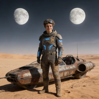 Пилот пустынного вездехода — AI промт для Seedream 4.5