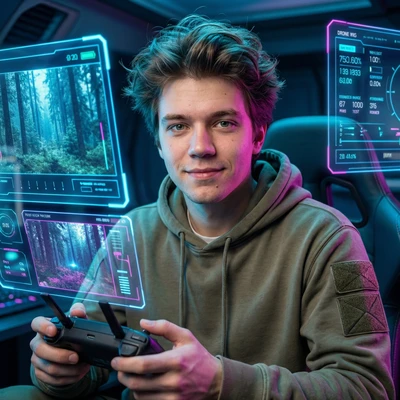 Пилот разведывательного дрона — AI промт для Nano Banana Pro