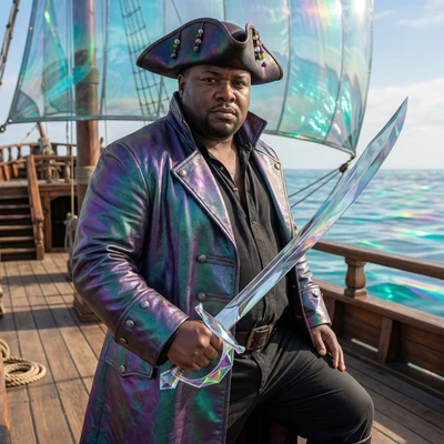 Пиратский капитан Стеклянного моря — AI промт для Nano Banana Pro