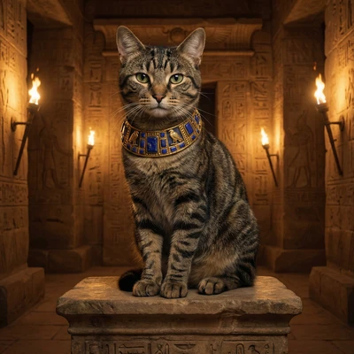 Питомец — Древнеегипетское божество — AI промт для Nano Banana Pro