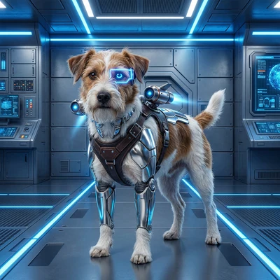 Питомец — кибернетический корги — AI промт для Nano Banana Pro