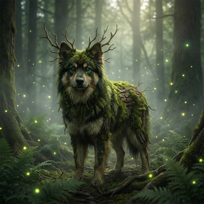 Питомец — лесной дух Леший — AI промт для Nano Banana Pro
