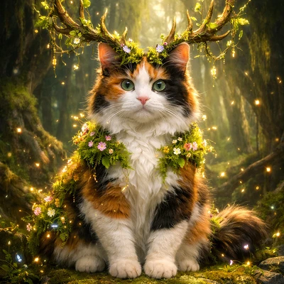 Питомец в образе Божества Леса — AI промт для GPT Image 1.5