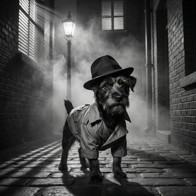 Питомец в роли Детектива из 40-х — AI промт для Nano Banana Pro