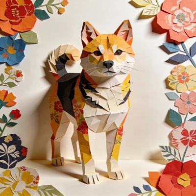 Питомец в стиле бумажного коллажа — AI промт для Seedream 4.5