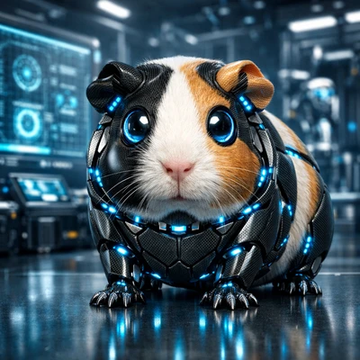 Питомец в стиле кибер-панк робота — AI промт для GPT Image 1.5