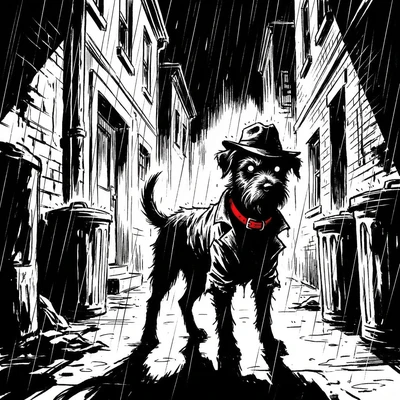 Питомец в стиле Нуар-комикса — AI промт для Nano Banana Pro