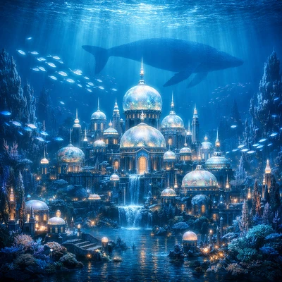 Подводный город Атлантида — AI промт для GPT Image 1.5